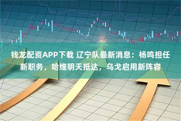 钱龙配资APP下载 辽宁队最新消息：杨鸣担任新职务，哈维明天抵达，乌戈启用新阵容